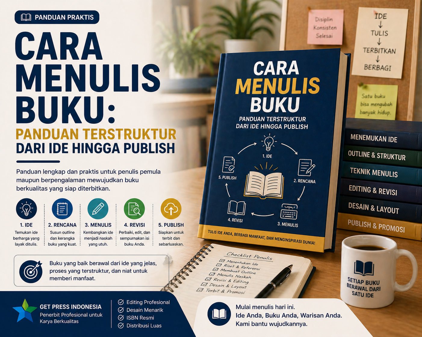 Cara Menulis Buku: Panduan Terstruktur dari Ide hingga Publish