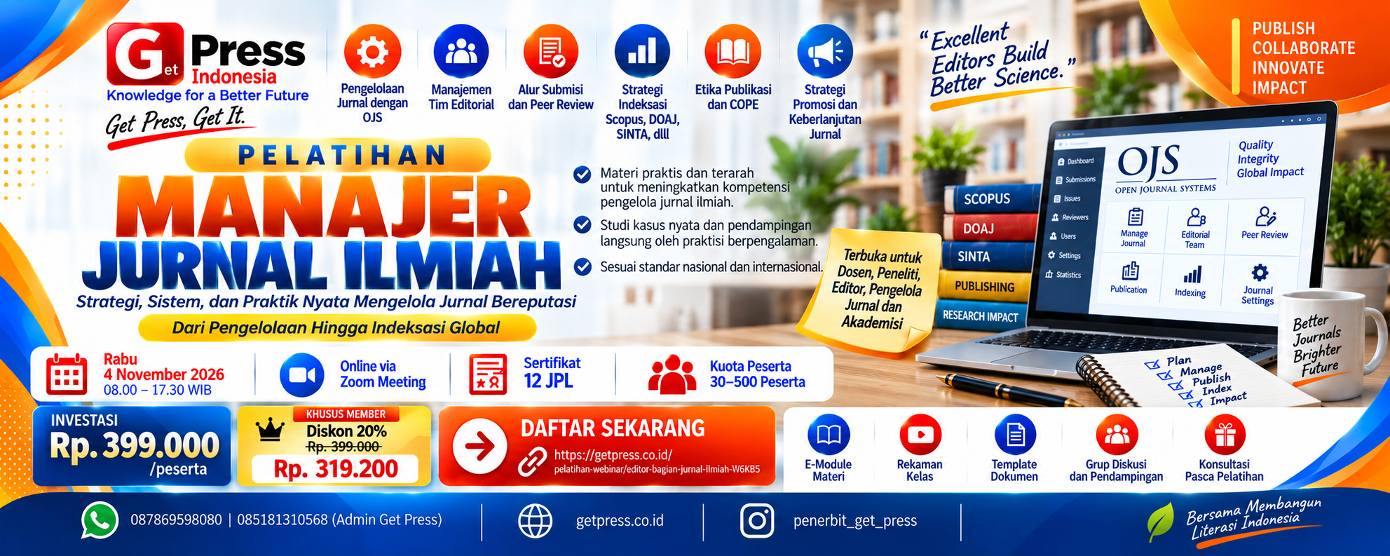 Pelatihan Manajer Jurnal Ilmiah