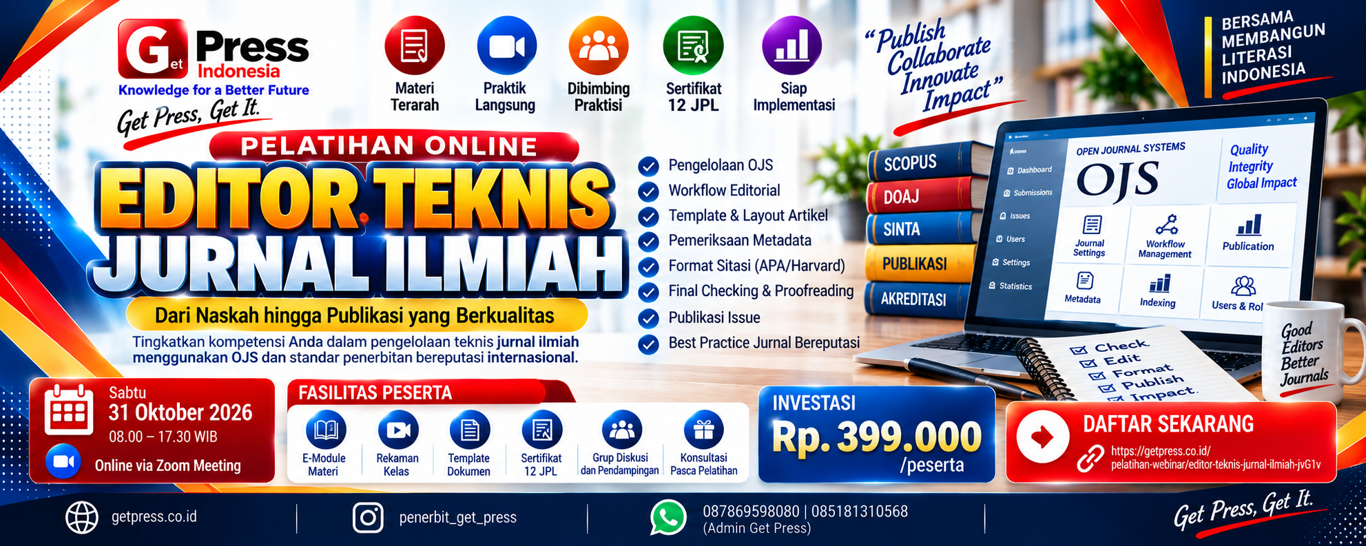 Pelatihan Editor Teknis Jurnal Ilmiah