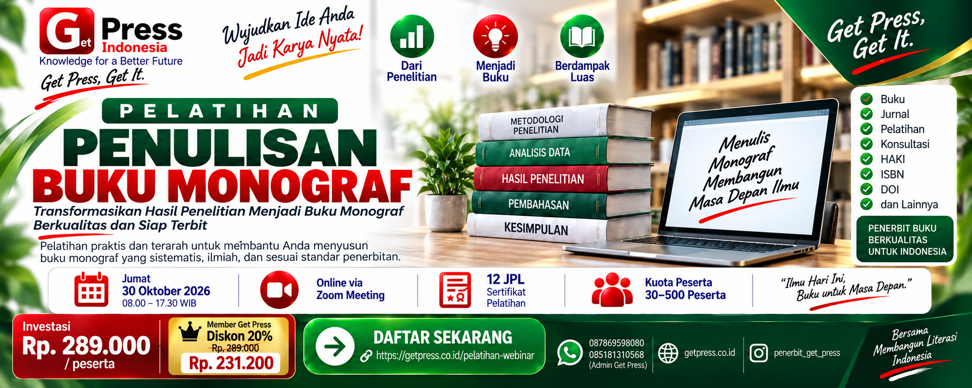 Pelatihan Menulis Buku Monograf